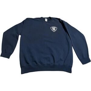 XL Vintage y2k Police Sweatshirt Sweater Crewneck Long sleeve Navy Blue White pd
